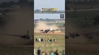 Plane landed without Runway shorts landing aviation [upl. by Naellij]