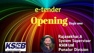 etender Opening Single cover KSEB malayalam [upl. by Esimorp245]