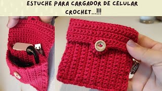 ✅Como tejer estuche para cargador y auriculares Crochet [upl. by Nerej]