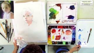 Watercolor Techniques with Janet Rogers  Creating Flesh TonesPart 2 [upl. by Airetnuhs455]