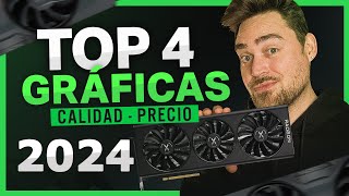 ⭐️TOP 4 Mejores Tarjetas GRÁFICAS calidadprecio 2024⭐️ [upl. by Blainey]