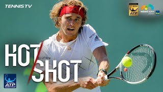 Hot Shot Zverev Shows Incredible Speed To Save Set Point Miami 2018 [upl. by Nedaj]