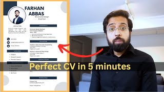 How to make Perfect CV in 5 minutes  Canva [upl. by Odrareve468]