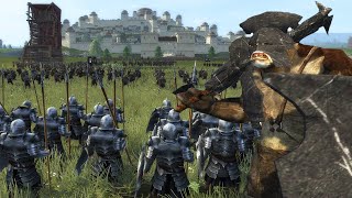 MASSIVE LORD OF THE RINGS CITADEL SIEGE BATTLE  5v3 Siege  Third Age Reforged [upl. by Eniledam]