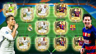 Real Madrid X Barcelona  All Time Best ElClásico Squad Builder FIFA Mobile [upl. by Schuster]