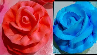 how to make whipped cream rose cake decoration ke liye flower kaise banaencream flower roses 🌹🌹 [upl. by Hamachi]