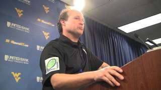 BlueGoldNewscom Dana Holgorsen Baylor Postgame [upl. by Anirol]