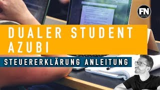 Steuererklärung Dualer Student oder Azubi  Steuererkläung selber machen Azubi oder Duales Studium [upl. by Gerrilee436]