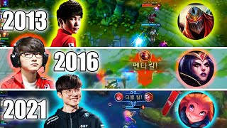 LA MEJOR JUGADA DE FAKER DE CADA AÑO  League Of Legends [upl. by Okuy]