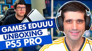 Games EduUu fazendo o unboxing do PS5 PRO é SENSACIONAL [upl. by Aldo199]