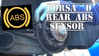 Vauxhall Opel Corsa D REAR ABS SENSOR How To Diagnose Repair Replace Speed Sensor c0045 [upl. by Seavir965]