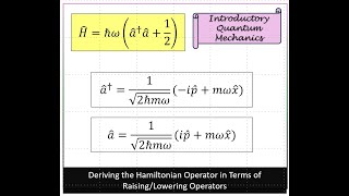 QUANTUM Deriving Hamiltonian in Terms of Raising Lowering Operators [upl. by Jeffrey969]