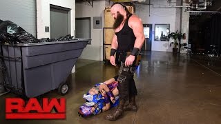 Braun Strowman lays waste to Team Red Superstars Raw April 17 2017 [upl. by Yrellih388]