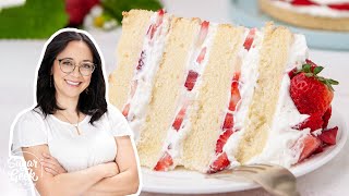 How To Make A Strawberry Shortcake Layer Cake [upl. by Weed]