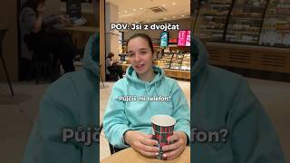 Dvojčata a FACE ID  SKETCH anetterucker foryou funny twins joke viralvideo [upl. by Ainorev914]