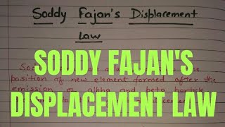 Soddy Fajans Displacement law full explanation in HINDI   very easy to learn [upl. by Kotz]