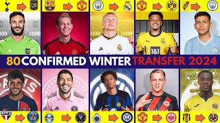 ALL 80 CONFIRMED TRANSFER WINTER 2024 January🔥 DE JONG TO UNITEDSANCHOCLAUDIOHAALANDTAJONDON [upl. by Puett]