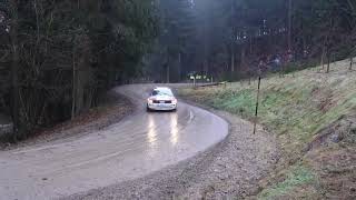 Jänner rallye 2024 SS6 Pierbach 2 Audi Quattro A2 action Marco MAURER  Patrik LUTZ Amazing sound [upl. by Aikat502]