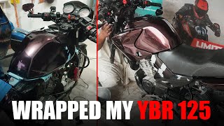 Wrapped My Yamaha YBR 125  Unique Wrap 2024 [upl. by Kerry319]