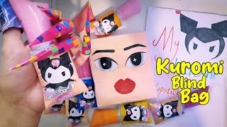 💄paper Diy  kuromi blind bag  kuromi lipsticks blind bag asmr paperasmr kuromi [upl. by Marte]