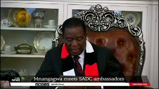 Zimbabwean President Emmerson Mnangagwa meets SADC Ambassadors [upl. by Anidem114]