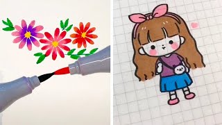 Simple Drawing Tricks amp Techniques How to Draw Easy with Markers Drawings Ideas for Beginners [upl. by Haisa322]