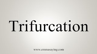 How To Say Trifurcation [upl. by Esinart]