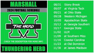 2024 Marshall Thundering Herd Football Schedule [upl. by Reifnnej]