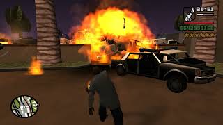 GTA San Andreas  Molotov Cocktails Rampage  Six Star Wanted Level Escaped [upl. by Ysteb272]