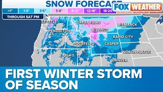 First Major Winter Storm Of Season Targets Northern Tier Of US [upl. by Paradies]