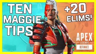 10 Must Know Mad Maggie Tips amp A 20 Elim Maggie Game  Apex Legends Season 12 Defiance [upl. by Mallina757]