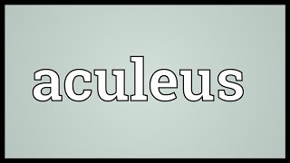 Aculeus Meaning [upl. by Lloyd]