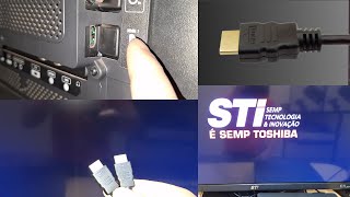 COMO CONECTAR HDMI NA TV SEMP TOSHIBA INICIANTES [upl. by Auhsohey]