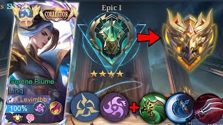 NEW SEASON LING GUIDE TO RANK UP FASTER RECOMMENDED  LING BEST BUILD EMBLEM CUSTOM UI SETTING🔥 [upl. by Donnell]