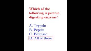 Which of the following is protein digesting enzyme [upl. by Stoecker]