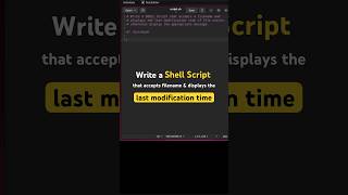 Write a Shell Script that Accepts Filename and Displays the Last Modification Time [upl. by Ladnor599]