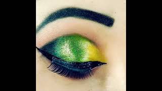 Green eye makeup tutorial 💚🥀aajki rathyoutubeshort trendingshorts eyemakeups makeuptutorial [upl. by Hecker]