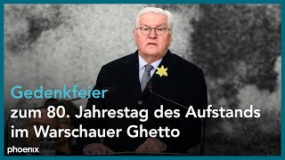 Gedenkfeier zum 80 Jahrestag des Aufstands im Warschauer Ghetto am 190423 [upl. by Michel]