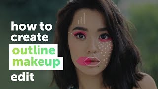 How to create Outline Makeup  PicsArt Tutorial [upl. by Colburn497]