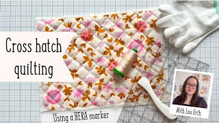 How to create a cross hatch quilting design using a Hera marker [upl. by Awahsoj986]