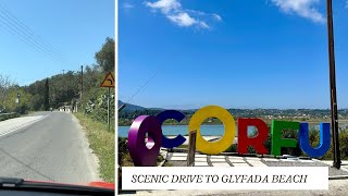 CORFU GREECE  SCENIC 4K DRIVE FROM CORFU TOWN TO GLYFADA BEACH [upl. by Ydisahc690]