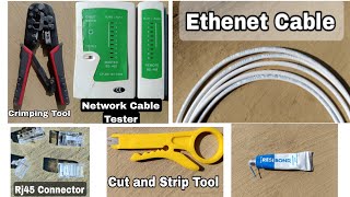 How to make a LAN  Ethernet cable at home  LAN cable kaise banaye  In hindi [upl. by Afesoj]