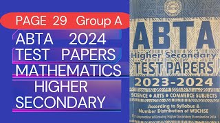 abta test paper 2024 class 12MathsExtraClasses [upl. by Lennard190]