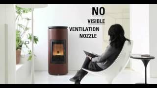 TUBE the first round pellet stove without visible ventilation nozzle [upl. by Morley946]