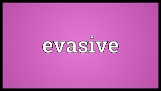 Evasive Meaning [upl. by Cirilo]