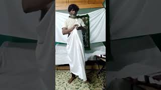 Umrah preparation and guide  wearing ihram cloth part 1 bottom [upl. by Casta201]