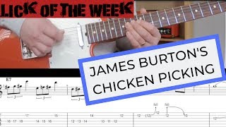 James Burtons chicken picking  Lick of the week 13 [upl. by Rimhsak]