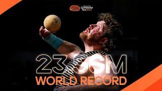 Crouser obliterates shot put world record 🔥  Continental Tour Gold 2023 [upl. by Lika439]