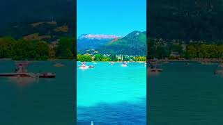 Beautiful lake in south france ‘Annecy lake’ shortvideo travel france beautiful france [upl. by Newel]