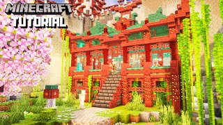 JAPANESE SHRINE  Minecraft Tutorial [upl. by Mcclain]